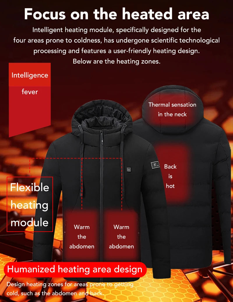 Men's 4 Areas Heated Jackets