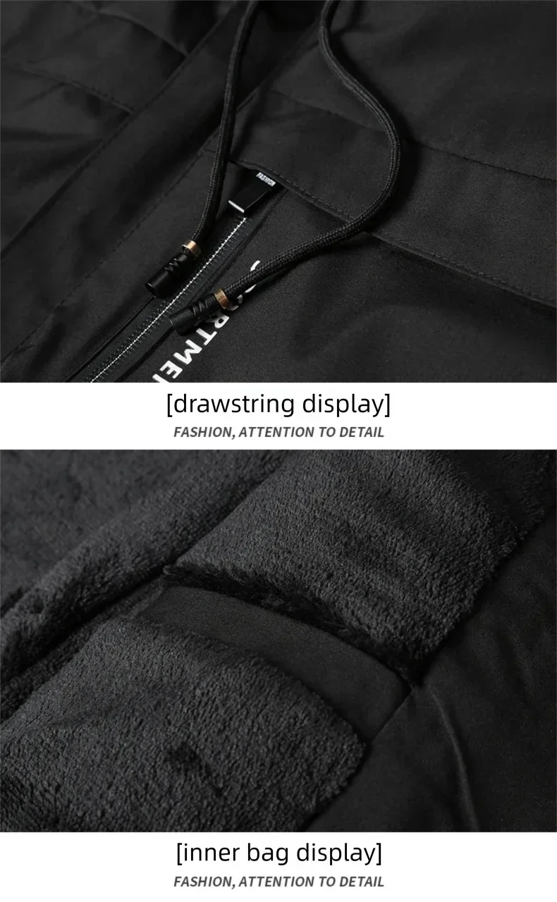 Hooded jacket for men in autumn and winter