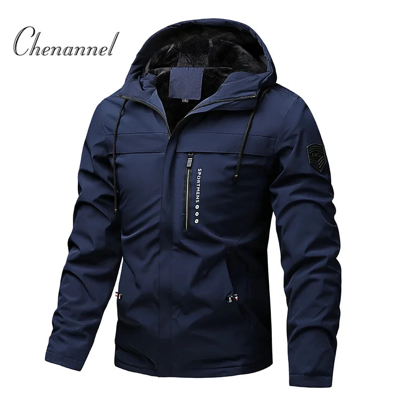 Hooded jacket for men in autumn and winter
