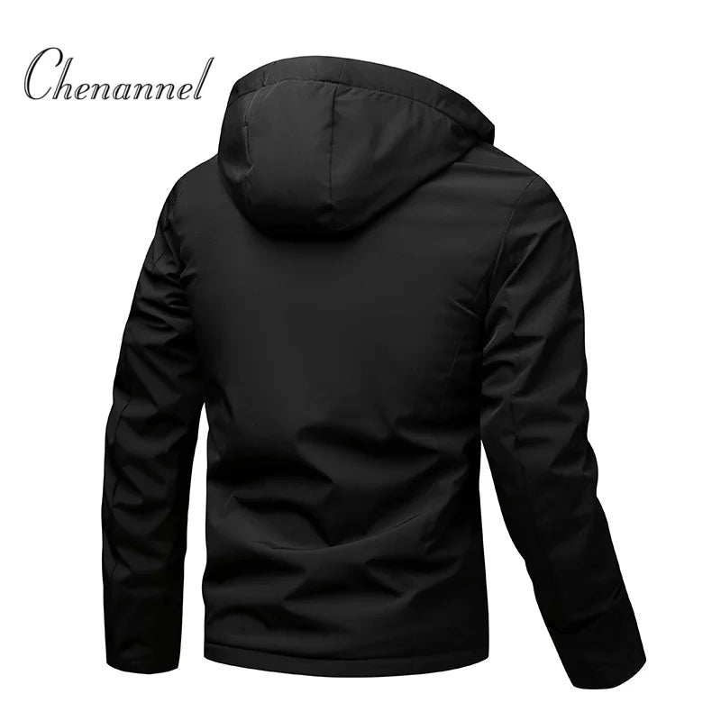 Hooded jacket for men in autumn and winter