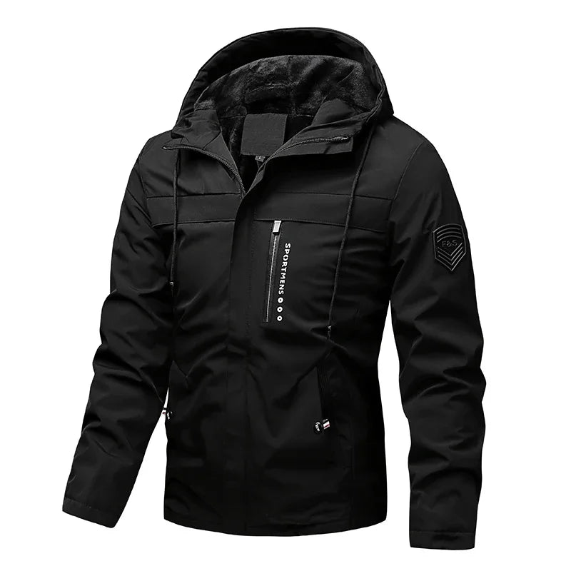 Hooded jacket for men in autumn and winter