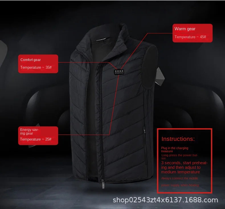 Heated Vest Motorcycle Jacket for Men Woman