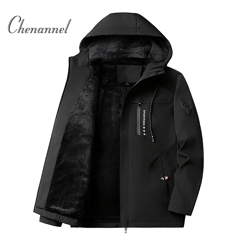 Hooded jacket for men in autumn and winter