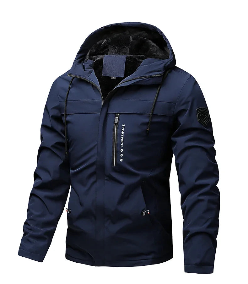 Hooded jacket for men in autumn and winter
